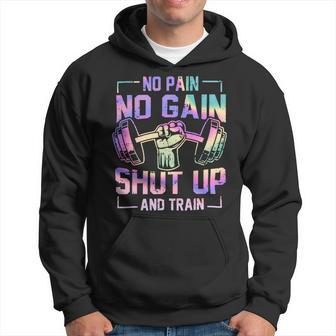 No Pain No Gain Funny Gym Workout Fitness Coach Trainer 1 Hoodie - Monsterry DE