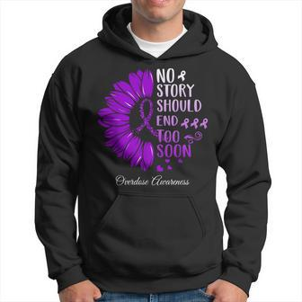 No Story Should End Too Soon Overdose Purple Ribbon Hoodie - Seseable