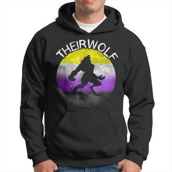 Nonbinary Wolf Lgbt Genderqueer Nonbinary Pride Non Binary Hoodie | Mazezy