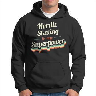 Nordic Skating Is My Superpower Nordic Skating Vintage Hoodie | Mazezy