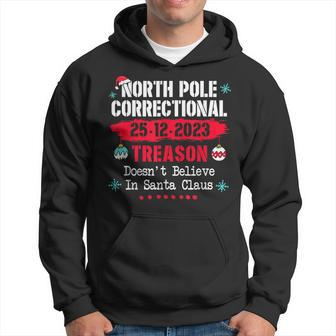 North Pole Correctional Treason Doesn't Believe Santa Claus Hoodie - Monsterry DE