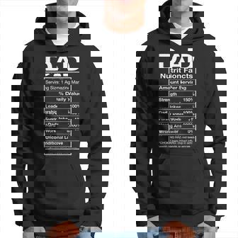 Nutrition Facts Dad Nutritional Facts Funny Fathers Day Hoodie | Mazezy