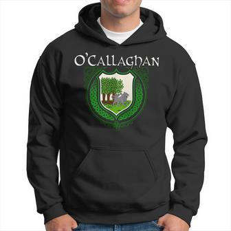 Ocallaghan Surname Irish Last Name Family Crest Funny Last Name Designs Funny Gifts Hoodie | Mazezy