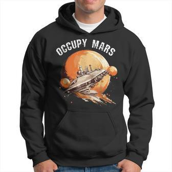 Occupy Mars Space Explorer Astronomy Rocket Science Hoodie | Mazezy