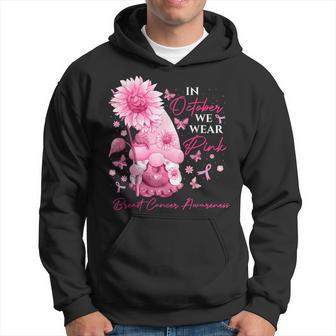 In October We Wear Pink Gnomes Gnome Breast Cancer Awareness Hoodie - Monsterry