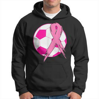 In October We Wear Pink Soccer Breast Cancer Awareness Hoodie