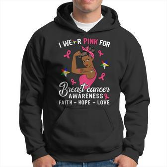 Oes Faith Hope Love Wear Pink For Breast Cancer Awareness Hoodie - Thegiftio