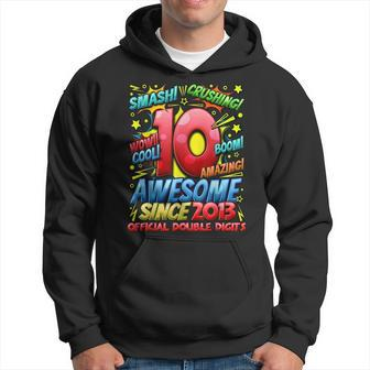 Official Double Digits 10Th Birthday Awesome Since 2013 Boy Hoodie - Seseable