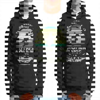 Old Man With A Kayak Dad Hoodie | Mazezy