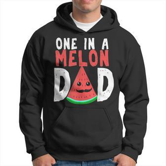 One In A Melon Dad Funny Watermelon Pun Summer Fathers Day Gift For Mens Hoodie | Mazezy