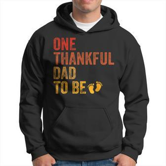 One Thankful Dad To Be Thanksgiving Pregnancy Announcement Hoodie - Thegiftio UK