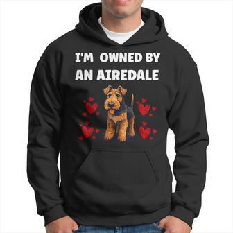I Am Owned By A Airedale Dog Hoodie | Mazezy