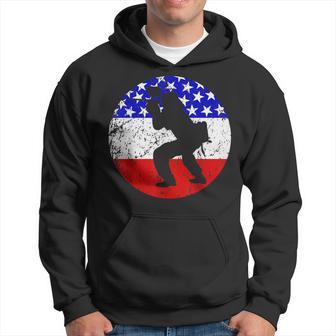 Paintball Retro Paintball Player American Flag Hoodie | Mazezy