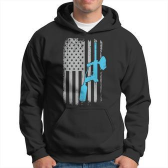 Paintballer Vintage American Flag Paintball Player Hoodie | Mazezy