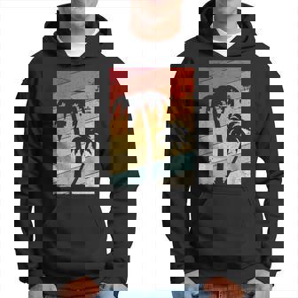 Palm Tree Retro Tropical Beach Hoodie | Mazezy