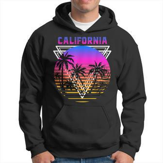 Palm Trees Retro Cali Long Beach Vintage Tropical California Hoodie | Mazezy
