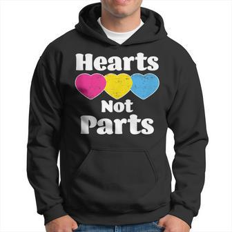 Pansexual Pride Heart Not Parts Lgbt Distressed Hoodie | Mazezy