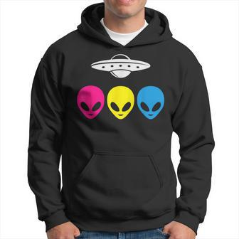 Pansexual Pride Subtle Pan Lgbtq Funny Aliens Outer Space Hoodie | Mazezy