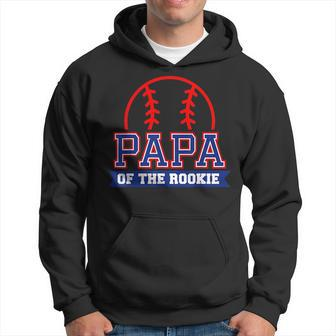 Papa Of Rookie 1St Birthday Baseball Theme Matching Party Hoodie | Mazezy DE