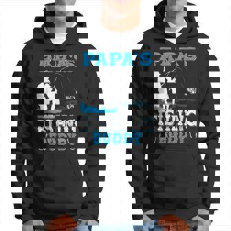 Papas Fishing Buddy For Grandpa Fisherman Kid Hoodie - Seseable