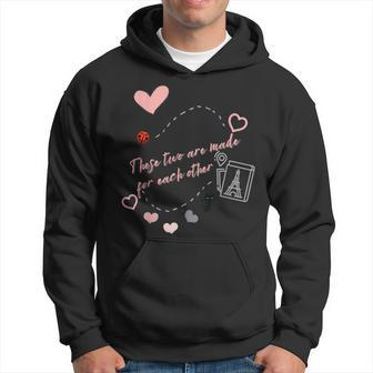 Paris Cat These Two Are Made For Each Other Ladybug Hoodie | Mazezy