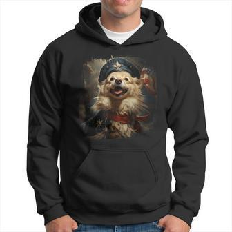 Patriotic American Eskimo Dog Hoodie