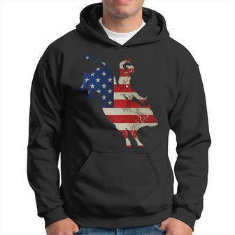 Patriotic American Rodeo Bull Riding Flag Perfect Cowboy Patriotic Funny Gifts Hoodie | Mazezy