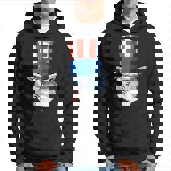 Patriotic Baseball Uncle Sam Baseball American Flag 4Th July Hoodie | Mazezy