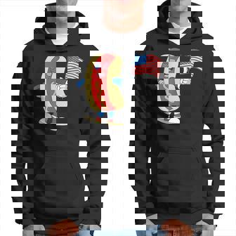 Patriotic Hot Dog American Flag Usa Funny 4Th Of July Fourth Patriotic Funny Gifts Hoodie | Mazezy