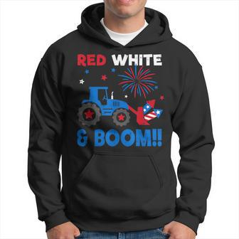 Patriotic Tractor Farm 4Th Of July Boy Kids Toddlers Hoodie | Mazezy