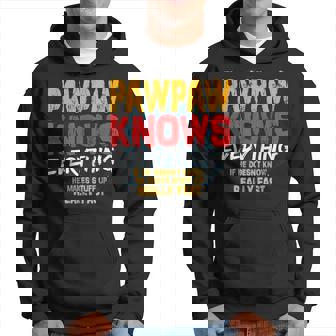 Pawpaw Knows Everything Funny Pawpaw Fathers Day Gifts Gift For Mens Hoodie | Mazezy