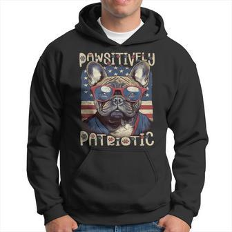 Pawsitively Patriotic - 4Th Of July French Bulldog Funny Hoodie | Mazezy