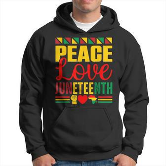 Peace Love & Junenth June 19Th Freedom Day Hoodie | Mazezy
