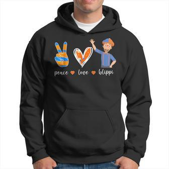 Peace Love Blippis Funny Lover For Men Woman Kids Hoodie | Mazezy