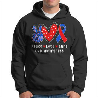 Peace Love Cure Chd Congenital Heart Defect Awareness Ribbon Hoodie - Monsterry AU