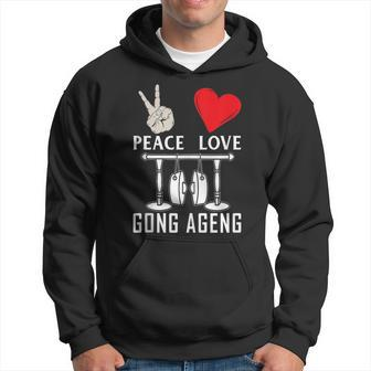 Peace Love Gong Ageng Indonesian Instrument Music Hoodie | Mazezy CA