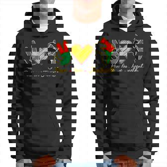 Peace Love Junenth Pride Black Girl Black Queen & King Pride Month Funny Designs Funny Gifts Hoodie | Mazezy