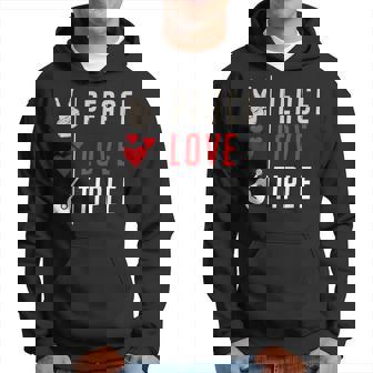 Peace Love Tiple Musical Instrument Tiple Player Tiple Lover Hoodie | Mazezy