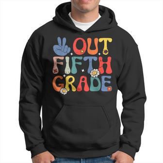 Peace Out Fifth 5Th Grade Elementary School Graduation Hoodie | Mazezy