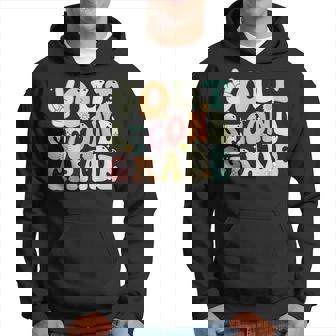 Peace Out Second Grade Retro Groovy Last Day Of School 2023 Hoodie | Mazezy