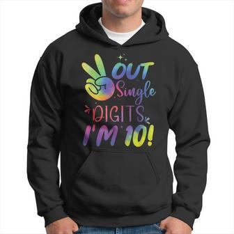 Peace Out Single Digits Im 10 Year Old 10Th Birthday Girl Hoodie - Seseable