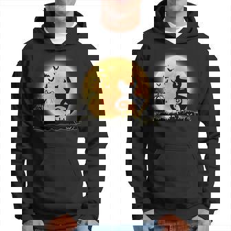 Persian Cat Scary And Moon Funny Kitty Halloween Costume Hoodie | Mazezy