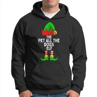 Pet All The Dogs Elf Matching Family Christmas Gift For Women Hoodie - Thegiftio UK