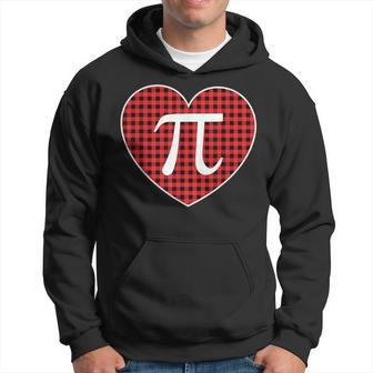 Pi Day Buffalo Plaid Heart 314 Symbol Math Nerd Gift Pi Day Funny Gifts Hoodie | Mazezy