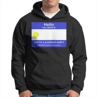 Pickleball Addicts Anonymous Name Tag Hoodie | Mazezy