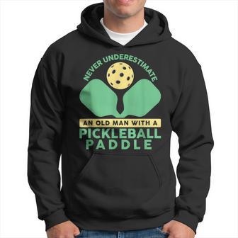Pickleball Old Man Never Underestimate Player Hoodie - Thegiftio UK
