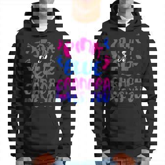 Pink Or Blue Grandpa Loves You Baby Shower Gender Reveal Hoodie | Mazezy
