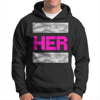Pink She Is Her Pink Color Graphic Hoodie - Thegiftio UK