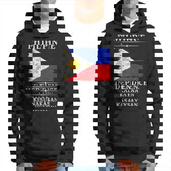 Pinoy Filipino Philippine Independence Day Flag Slogan Hoodie | Mazezy