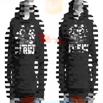 Pit Crew Car Racing Party And Checked Flag Racing Funny Gifts Hoodie | Mazezy